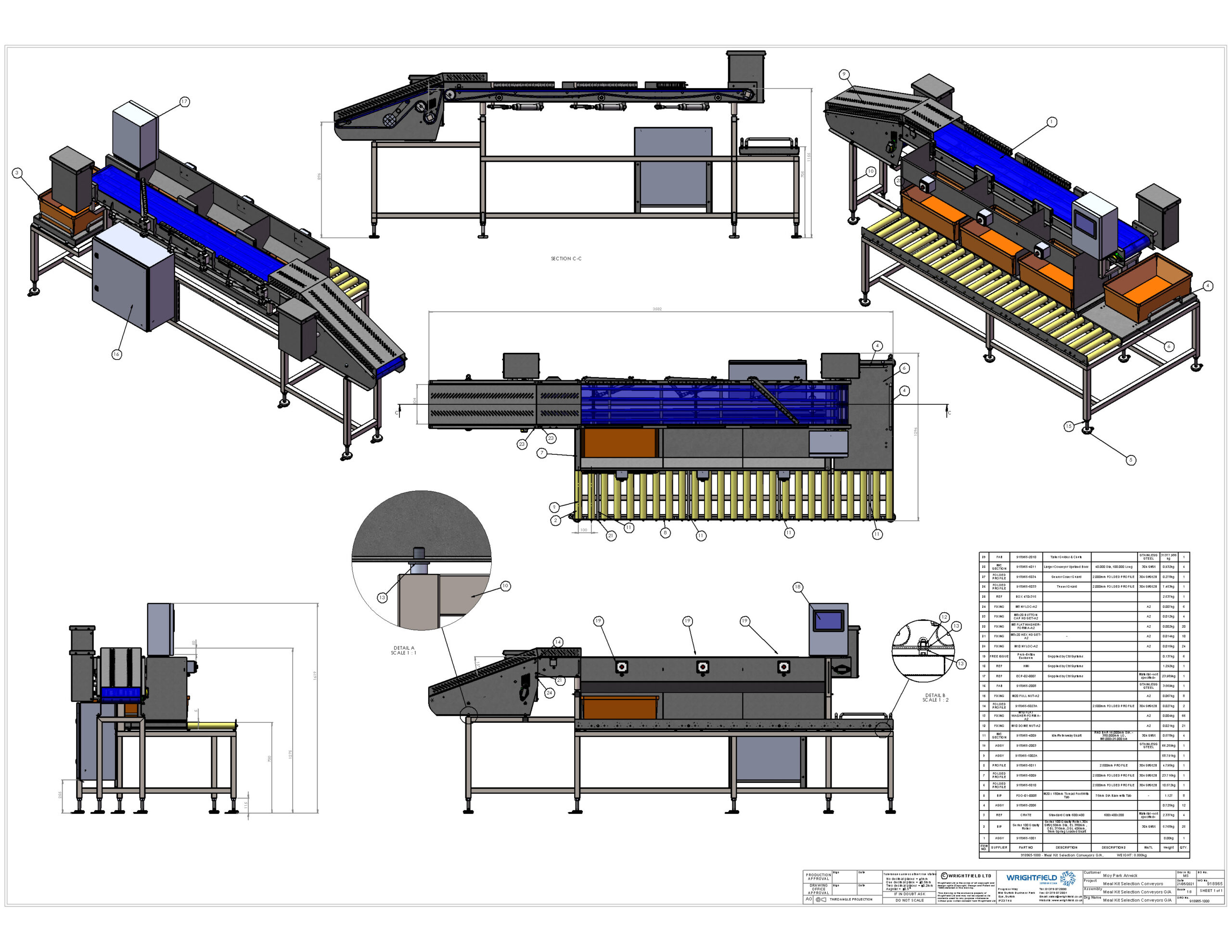 Bespoke conveyor systems Wrightfield
